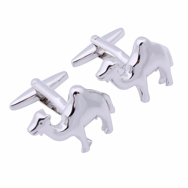 Rhodium Plated Animal Cufflinks for Men Metal Cufflinks High Men's French Shirts