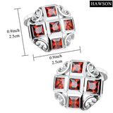 Black&Red Zircon Cufflinks Men's Wedding French Shirt Cuff Button