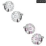 Black&Red Zircon Cufflinks Men's Wedding French Shirt Cuff Button