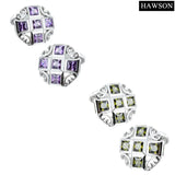 Black&Red Zircon Cufflinks Men's Wedding French Shirt Cuff Button