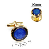 Men's Gradient Enamel Cufflinks & Studs Set for Wedding