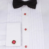 Men's Gradient Enamel Cufflinks & Studs Set for Wedding