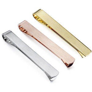 Men's Brushed Tie Clip for Skinny Tie Business Jewelry