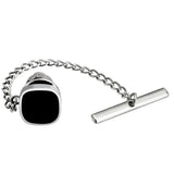 Square Tie Tacks with Chain for Men Necktie Accessory
