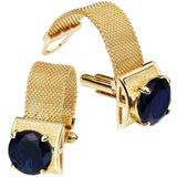 Letter Cuff Button with Chain Stone Tone - Young Men's Party Shirt Accessories