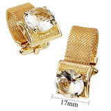 Letter Cuff Button with Chain Stone Tone - Young Men's Party Shirt Accessories