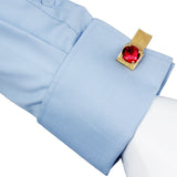 Letter Cuff Button with Chain Stone Tone - Young Men's Party Shirt Accessories