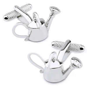 Amusing Watering Pot Rhodium Cufflinks for Men