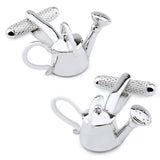 Amusing Watering Pot Rhodium Cufflinks for Men