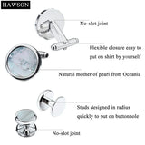 Mother of Pearl Cufflinks and Studs Set for Tuxedo Shirts