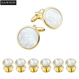 Mother of Pearl Cufflinks and Studs Set for Tuxedo Shirts