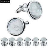 Mother of Pearl Cufflinks and Studs Set for Tuxedo Shirts