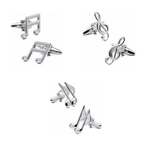 Music Notation Theme Cufflinks for Mens French Cuffs/Shirts