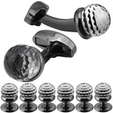 Arrival Glass Cufflinks and Studs Sets for Men Formal Business Classic Wedding