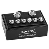 Men's Metal Cuff Button Set Wedding Business Gift with Logo