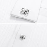 Metal Bowknot Tuxedo Cufflinks and Studs Set with Jewelry Box