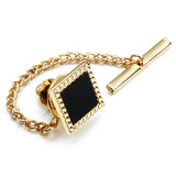 Enamel Tie Tacks for Men-Square Design, 2 Colors, Party Accessories