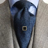 Enamel Tie Tacks for Men-Square Design, 2 Colors, Party Accessories