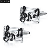 Brown Violin Cuff Links for Men