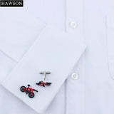 Red Bike Cufflinks Men's Bike Jewelry with Box