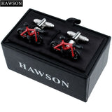 Red Bike Cufflinks Men's Bike Jewelry with Box