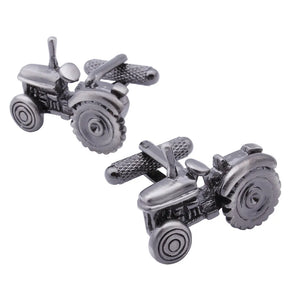 Farm Machinery Tractor Cufflinks Gun-Black French Cuffs Men's Jewelry