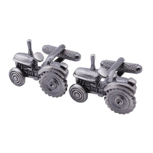 Farm Machinery Tractor Cufflinks Gun-Black French Cuffs Men's Jewelry
