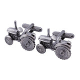 Farm Machinery Tractor Cufflinks Gun-Black French Cuffs Men's Jewelry