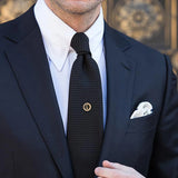 Personalized Crystal Tie Tack Wedding Initials Tie Tack
