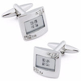 Crystal Cufflinks for Men Wedding Shirt Accessories Cuff Button