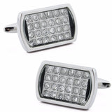 Crystal Cufflinks for Men Wedding Shirt Accessories Cuff Button