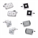 Crystal Cufflinks for Men Wedding Shirt Accessories Cuff Button