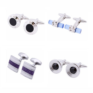 Natural Stone Cufflinks Top Brass Male Suit Cuff Links