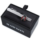 Red Animal Beetle Tie Clips for Mens Crystal Tie Pin Necktie Clasp