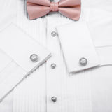 Round Cufflinks and Studs with Mother of Pearl
