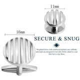 8 PCS Round Cufflink Studs Tuxedo Collar Stud Set for Men