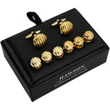8 PCS Round Cufflink Studs Tuxedo Collar Stud Set for Men