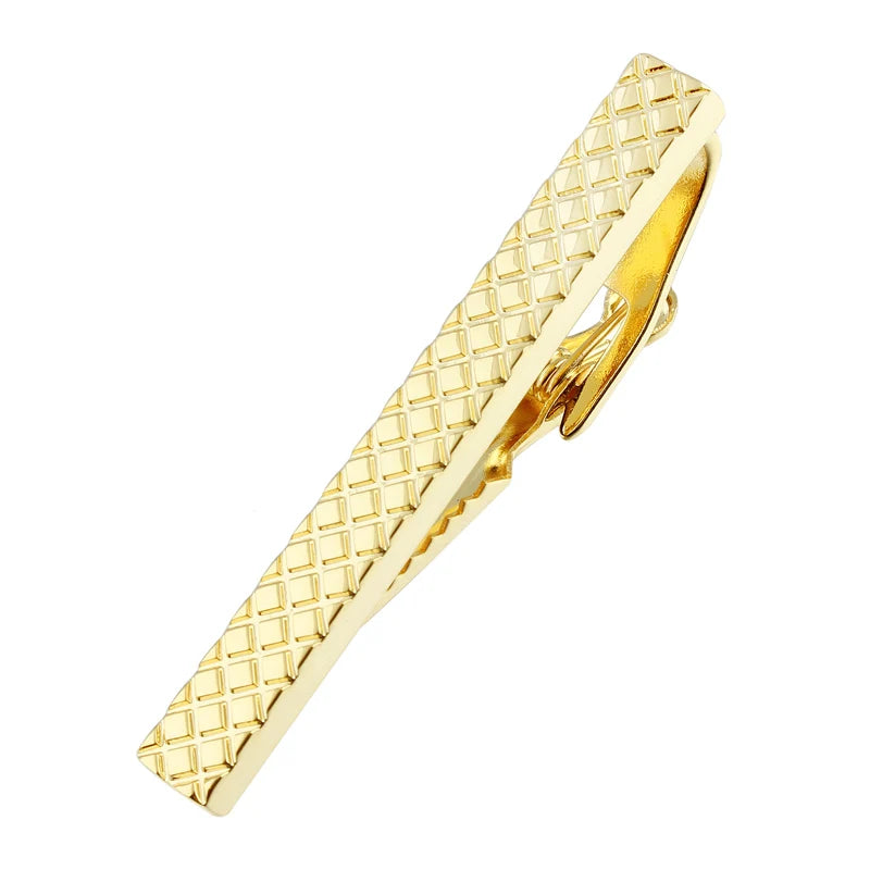 4 Colors Tie Clips for Men Wedding Shinny Tie Bar Pin