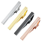 4 Colors Tie Clips for Men Wedding Shinny Tie Bar Pin