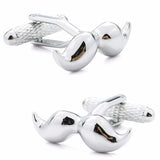 Rhodium Funny Cufflinks for Men Classic Metal French Shirt Cuff Button