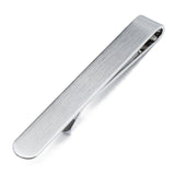 Shinny Tie Bar 2 Inch Brush Tie Bar Clamp Shirt Slim Tie Pin with Box