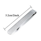 Shinny Tie Bar 2 Inch Brush Tie Bar Clamp Shirt Slim Tie Pin with Box