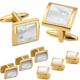Brass Cufflinks Set for Tuxedo Shirt