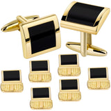 Brass Cufflinks Set for Tuxedo Shirt