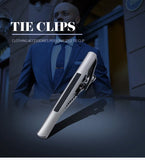 Silver Tie Clip in Gift Box, Wedding Tie Bar & Pin for Men