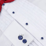 Tuxedo 6 Studs Cufflinks Set Round Cuff Links Men Jewelry Wedding Gift