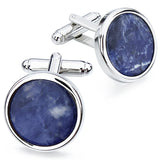 Tuxedo 6 Studs Cufflinks Set Round Cuff Links Men Jewelry Wedding Gift