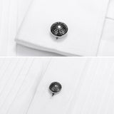 Retro Flower Engraved Cufflinks - Wedding Business Mens