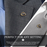 Hand Polished Stone Tie Pin with Chain for Men