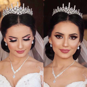 Zircon Bride Tiara Wedding Crown Crystal Headband
